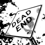 Dead end vector silhouette