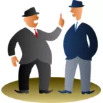 Two office guys standing vector image