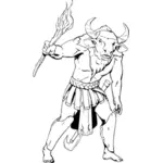Minotauro na armadura