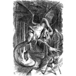 Dívka a mýtický drak
