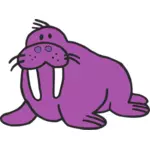 Walrus in pink color