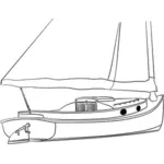 Catboat vektortegning