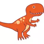 Dinosaurie i orange färg