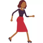 Illustration de la femme de marche
