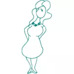 Рисунок мультфильм женщина
