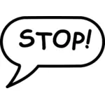 '' Stop'' Sprechblase