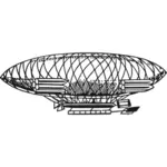 Vintage airship vector drawing