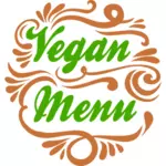 Веганский логотип меню