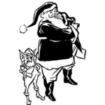 Santa Claus and Elf