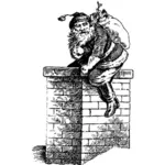 Santa Claus on a Chimney