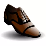 Vektor-Bild, schwarze und braune Männer Schuhe