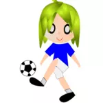 アニメーションのサッカー選手