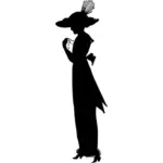 Fancy lady silhouette