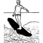 Surffaus mustavalkoisena