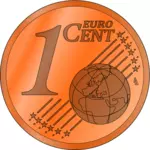 Vektorový obrázek jedné Euro mince