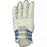 Grafika wektorowa z rękawic narciarskich szary i niebieski