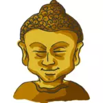 Disegno della testa del Buddha dorato