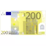 Двести евро Примечание векторные картинки