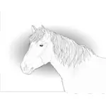 Vektortegning av en hest