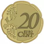20 Euro cent vektorové ilustrace