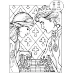 Chess in coloring book