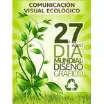 Vector de desen de promovare ecologice poster