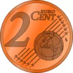 Graphiques vectoriels de 2 centimes d'Euro