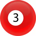 Rot-Snooker Kugel 3
