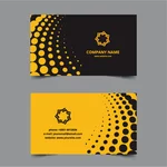 Cărți de vizită de design negru și galben