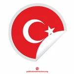 Turkish flag sticker