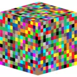 3D cubo multicolor