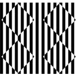黒と白のストライプのベクトル図と 3 D の錯視