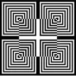 Disegno vettoriale di ipnotica illusione ottica