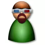 image de vecteur 3D lunettes avatar