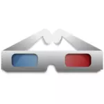 Occhiali 3D vettoriale ClipArt