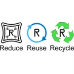 Imagine vectorială de reciclare Etichete