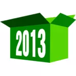 2013 в зеленом поле вектора картинки