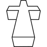 3D Croix dessin vectoriel