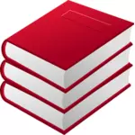 صورة متجهة لثلاثة كتب حمراء