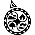 Four elements silhouette