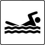 Vektor Klipart plaveckých zařízení k dispozici znak