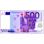 Пятьсот евро Примечание векторная графика