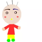 Красочный мультфильм мальчик векторное изображение