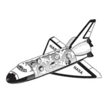 スペースシャトルのベクトル画像