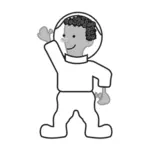 Astronaut vector tekening