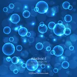 Blue background with glowing circles