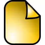 Vector graphics of shiny yellow document web icon