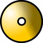 स्वर्ण रंग का cd-rom वेक्टर चित्रण