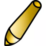 Vector clip art of brown tilted pen