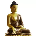 Vector de la imagen de la estatua de Buda de oro